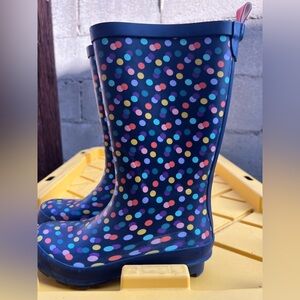 Kids Polka Dot Rain Boots - Blue Multicolor